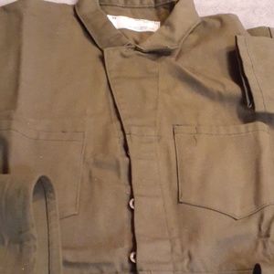 New khaki men's overalls
